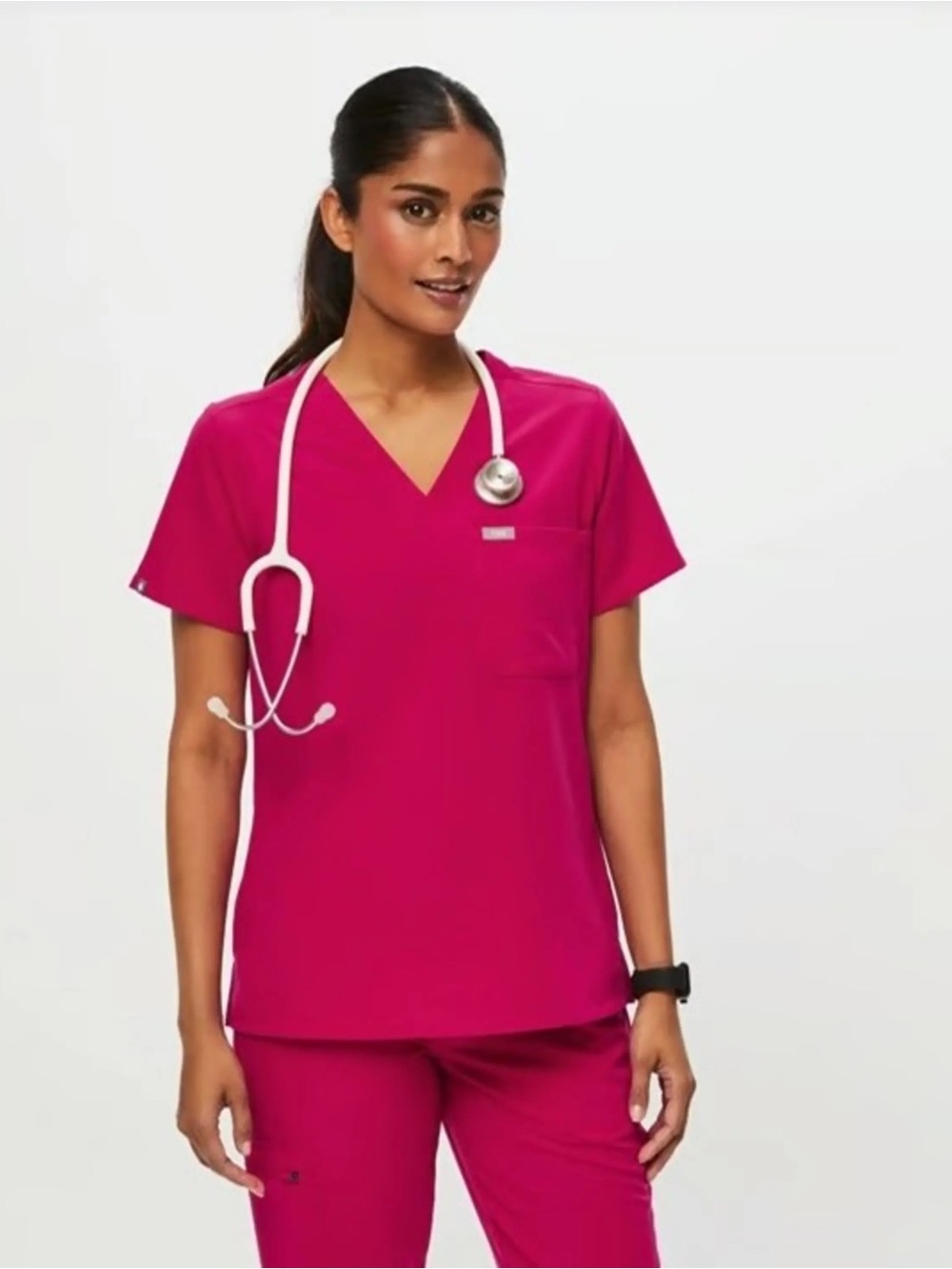 FIGS ultra rose top